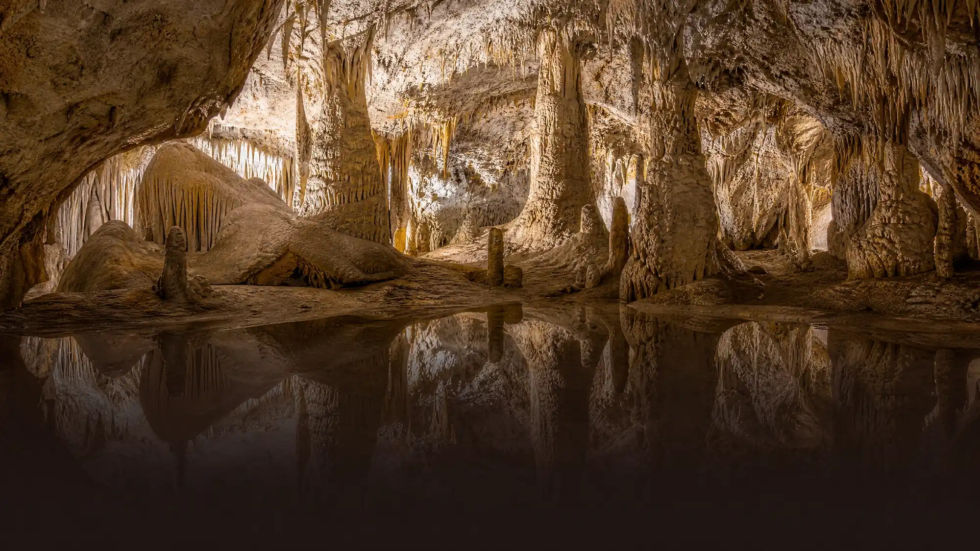 Tauchen Sie auf einem 800 Meter langen geführten Rundgang in ein 80 Millionen Jahre altes Netz aus Hallen und Galerien ein, die mit roten, gelben und weißen Formationen geschmückt sind.